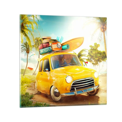 Glasbild - Bild auf glas - Eine Reise für mehr als ein Lächeln - 30x30 cm