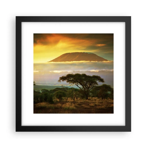 Poster in einem schwarzem Rahmen - Ein Reisetraum - 30x30 cm