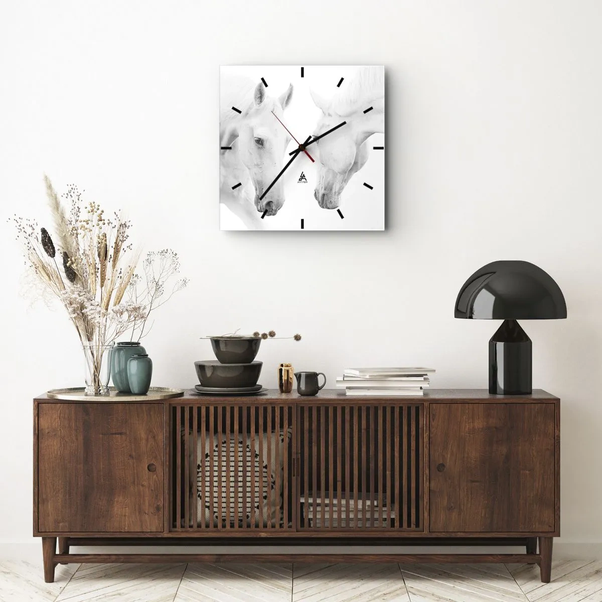 Wanduhr - Glasuhr - Ist das Freundschaft...? - 40x40 cm