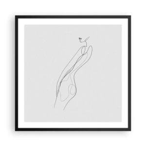 Poster in einem schwarzem Rahmen - Bloß ein Versprechen - 60x60 cm