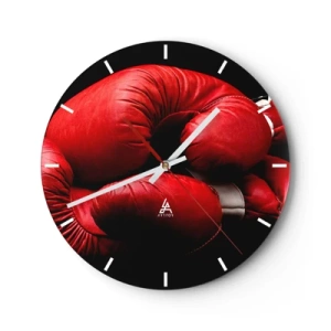 Wanduhr - Glasuhr - Die Emotionen des Kampfes liegen hinter uns - 40x40 cm