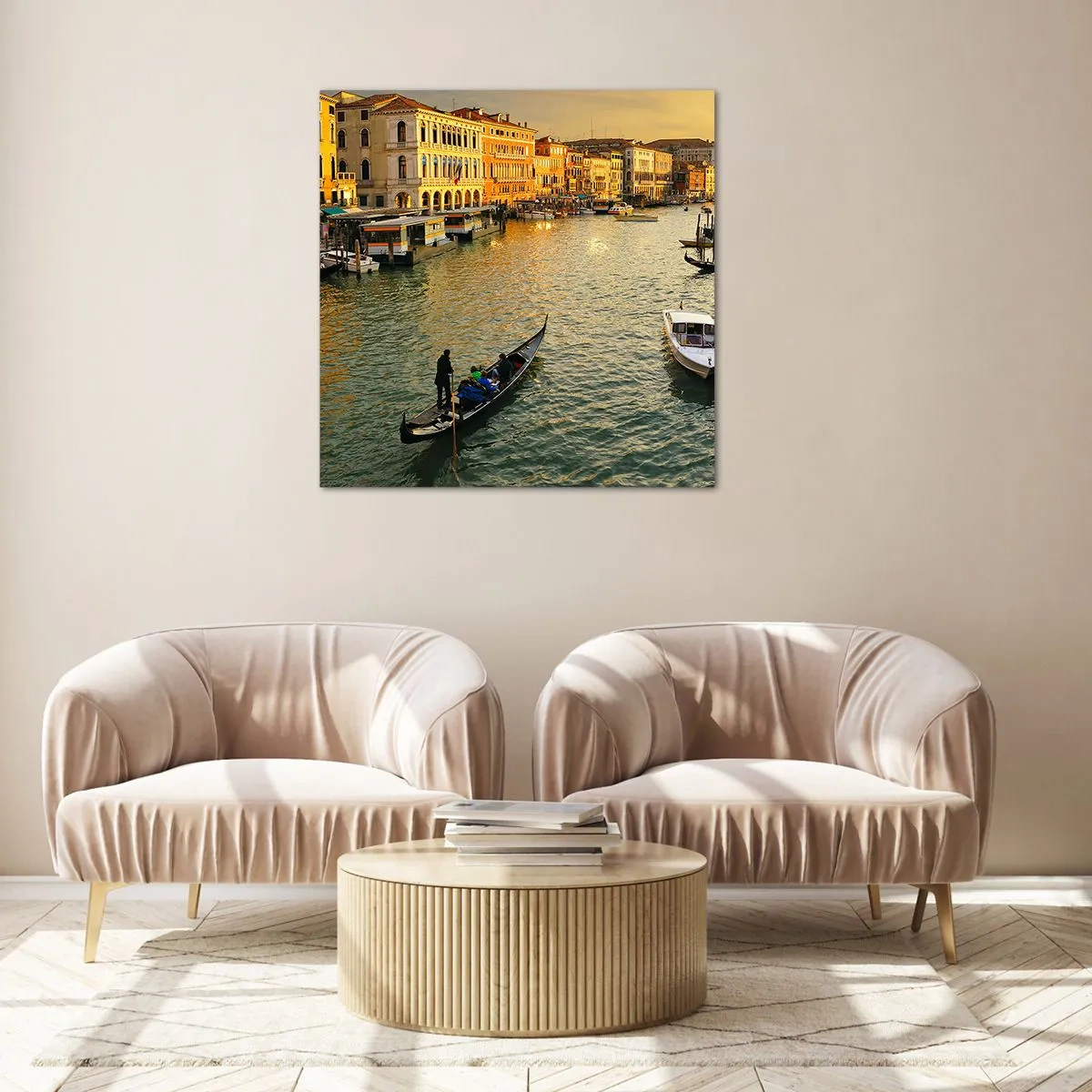 Glasbild - Bild auf glas - Auf der Sonnenseite der Straße - 30x30 cm