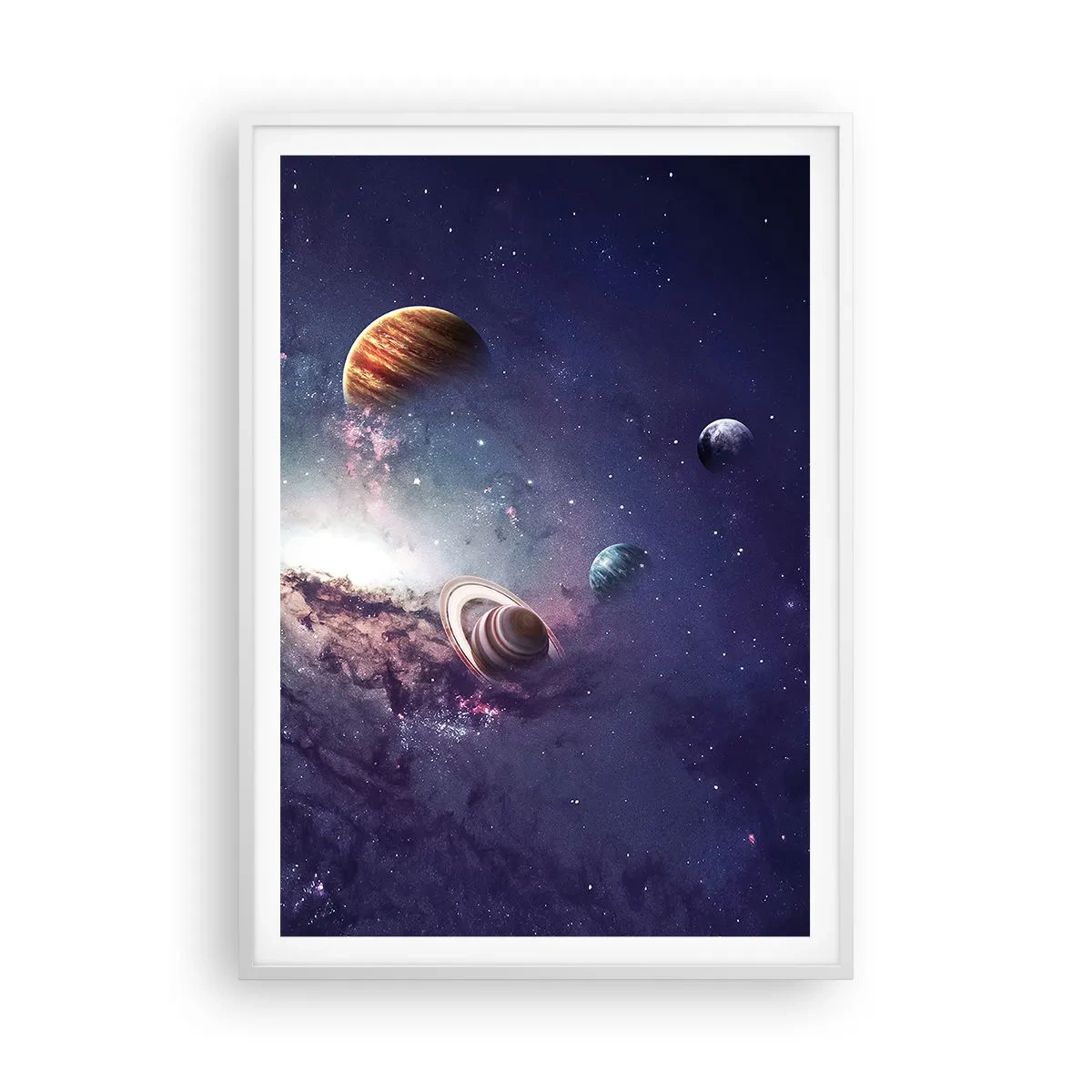 Poster in einem weißen Rahmen - Solar-Tanz-System - 70x100 cm