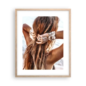 Poster in einem Rahmen aus heller Eiche - Eine Schwester von Wasser und Sonne - 40x50 cm