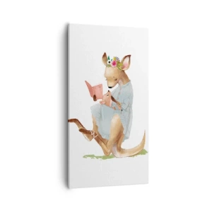 Bild auf Leinwand - Leinwandbild - Lies mir vor Mama - 55x100 cm