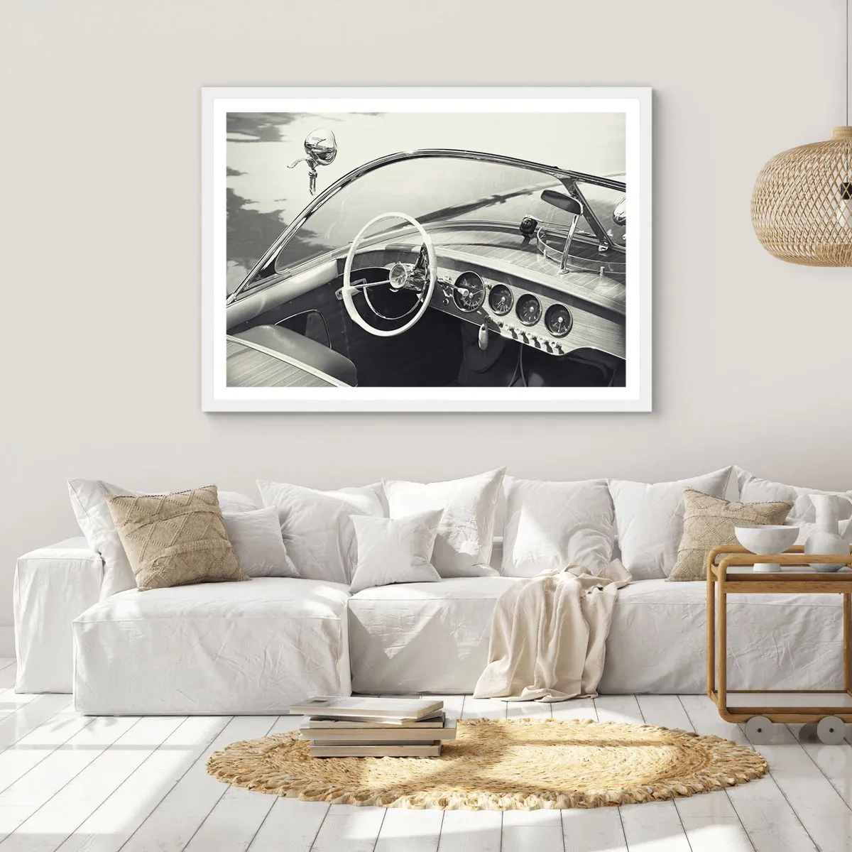 Poster in einem weißen Rahmen - Wetter für die Reichen - 40x30 cm