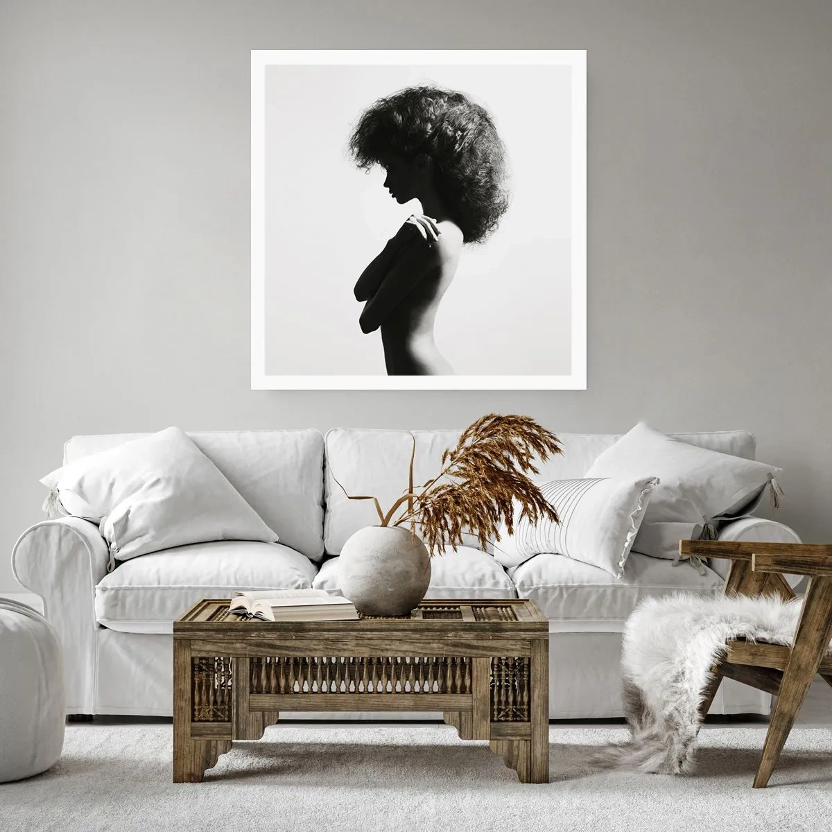 Poster - Wie eine Blume auf einem schlanken Stiel - 60x60 cm