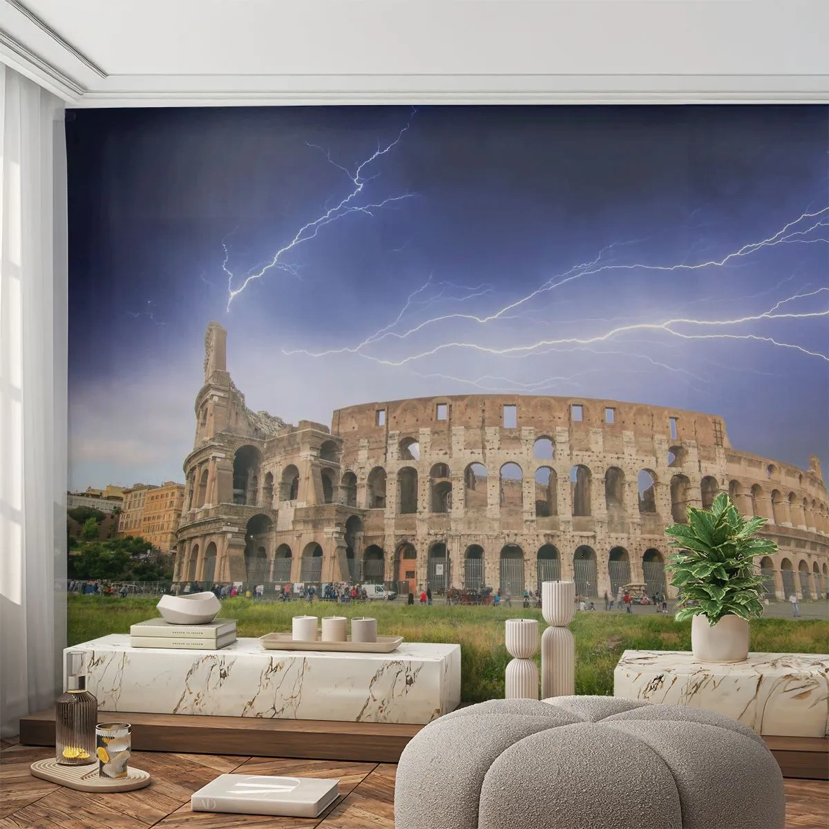 Fototapete Premium Canvas - Kampfarena - Die Architektur, Rom, Kolosseum - 400x280 cm
