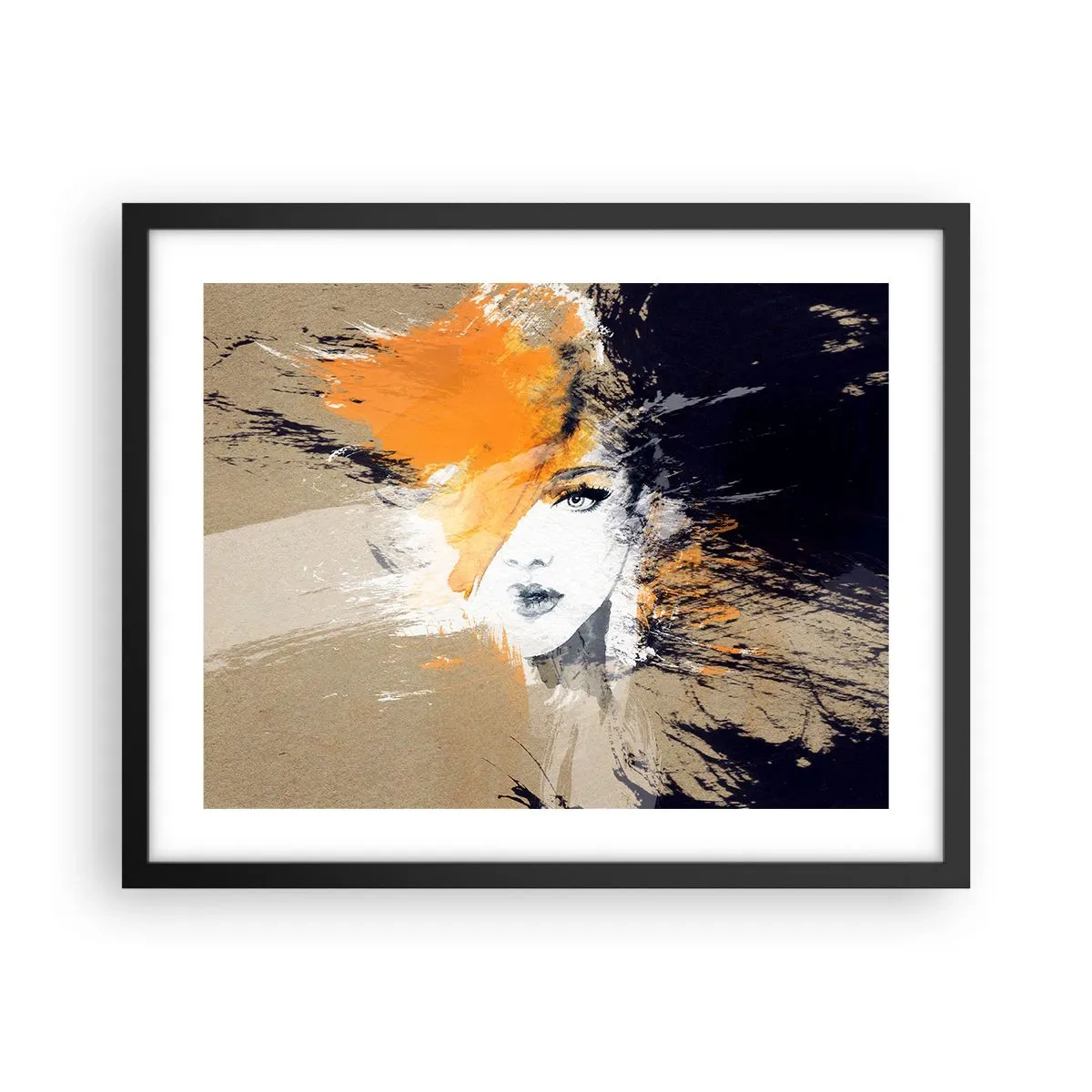 Poster in einem schwarzem Rahmen - Und es ist Licht - 50x40 cm