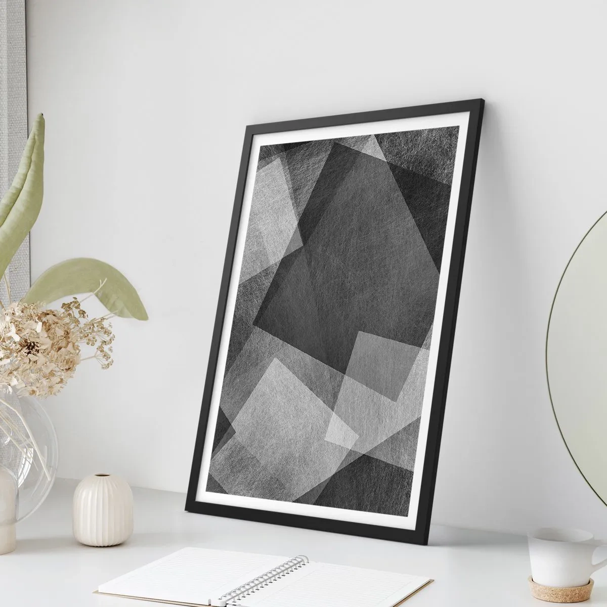 Poster in einem schwarzem Rahmen - Das ewige Symbol für Beständigkeit und Ordnung - 30x40 cm