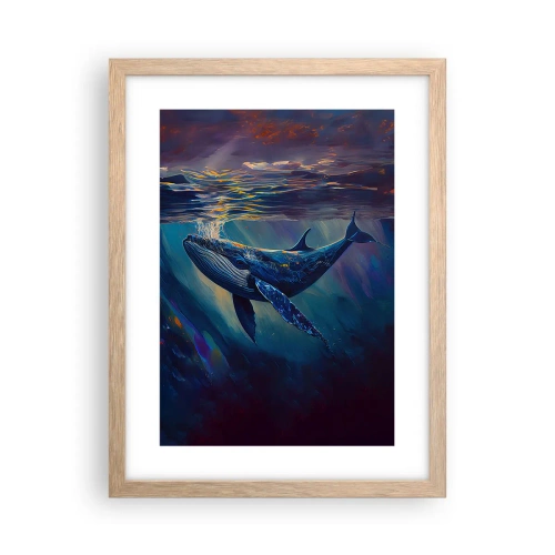 Poster in einem Rahmen aus heller Eiche - Willkommen in meiner Welt - 30x40 cm