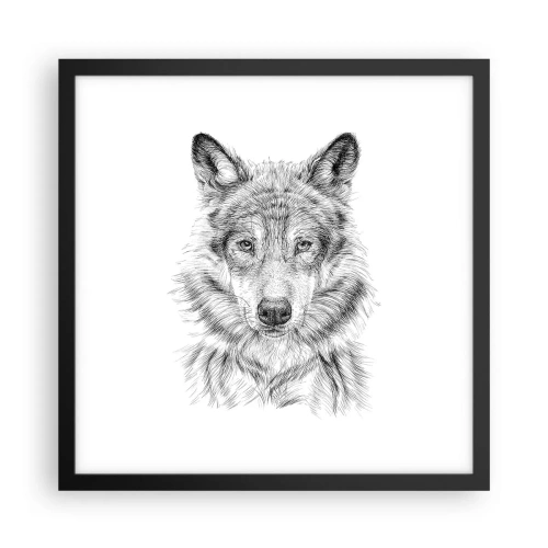 Poster in einem schwarzem Rahmen - Ein geborener Anführer - 40x40 cm