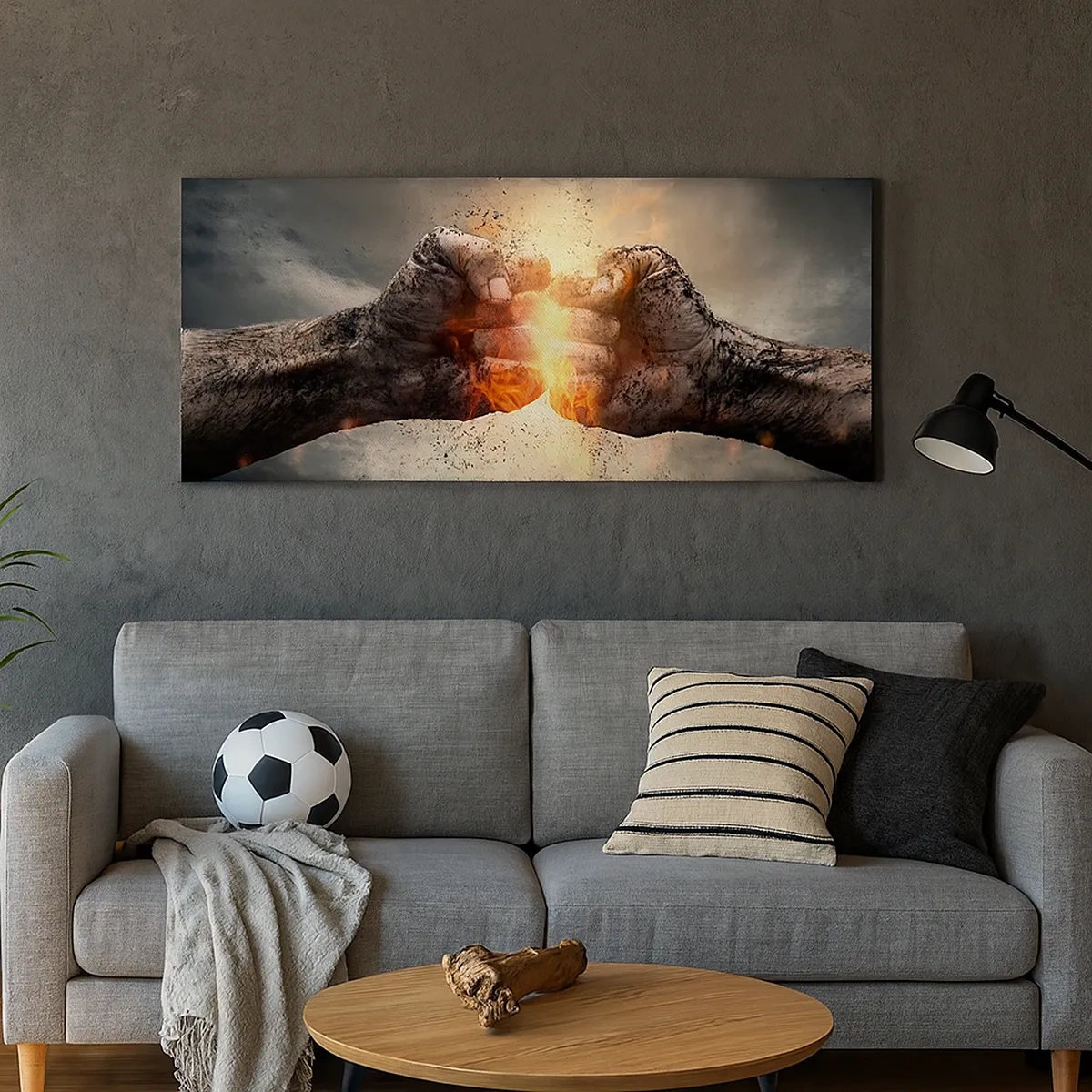 Bild auf Leinwand - Leinwandbild - Steh auf für einen Kampf - 30x30 cm