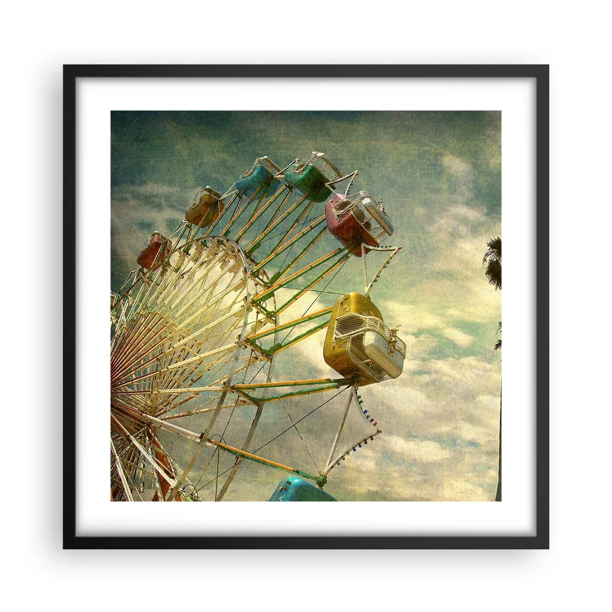 Poster in einem schwarzem Rahmen - Es wird Spaß geben ... - 50x50 cm