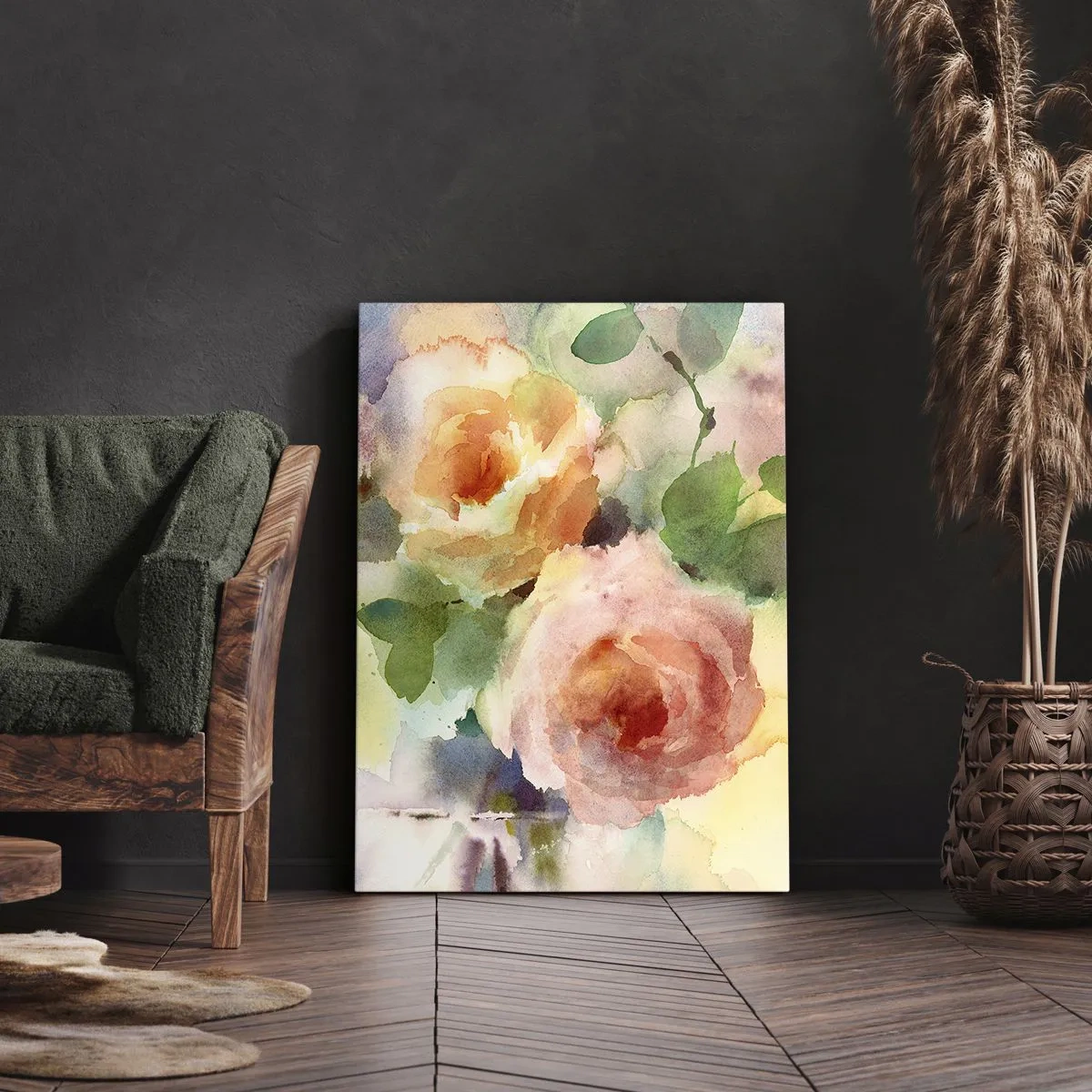 Bild auf Leinwand - Leinwandbild - Zart wie Aquarell - 45x80 cm