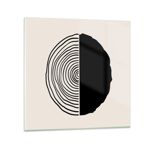 Glasbild - Bild auf glas - Halb und halb - 30x30 cm