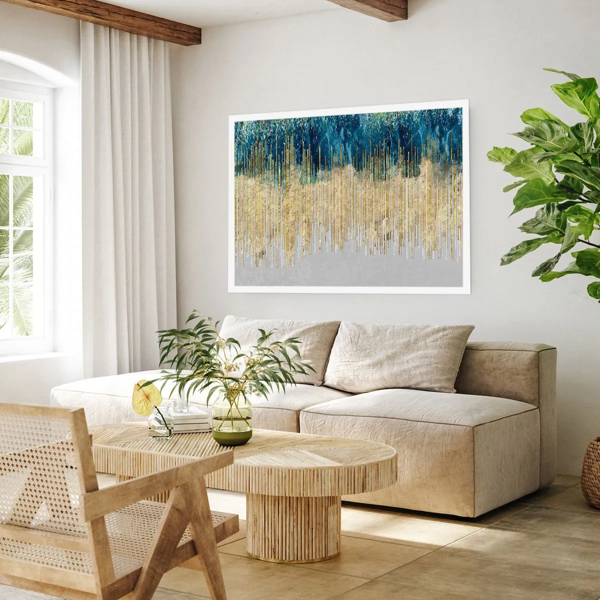 Poster - Vergoldete Grenze - 91x61 cm