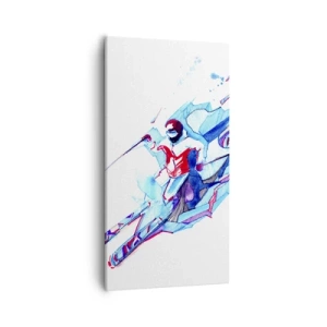 Bild auf Leinwand - Leinwandbild - Verrückter Ansturm vor Freude - 55x100 cm