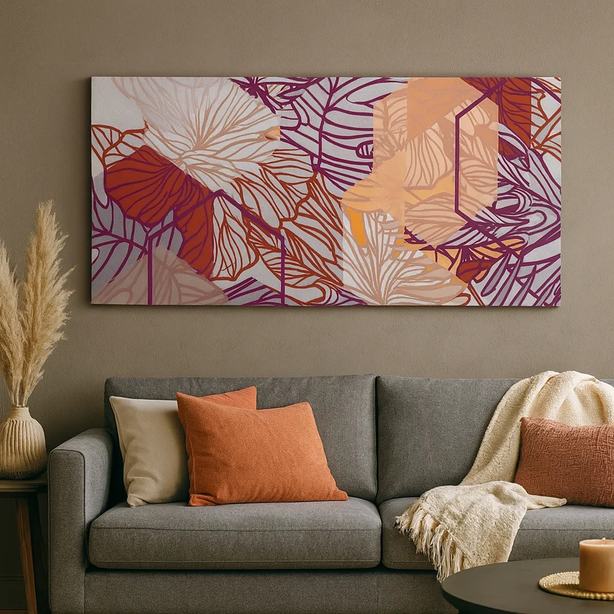 Bild auf Leinwand - Leinwandbild - Unmögliche Beziehung zwischen Geometrie und Natur - 30x30 cm