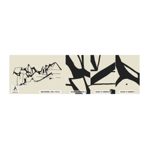 Fototapeten Muster Selbstklebend Deluxe Sticker - Vielleicht eine Landschaft - Minimalismus, Stück, Linie - 100x30 cm