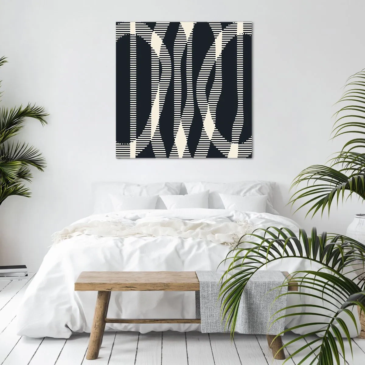 Bild auf Leinwand - Leinwandbild - Ein Versuch, die Dunkelheit zu durchbrechen - 30x30 cm