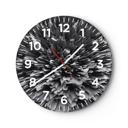 Wanduhr - Glasuhr - Härter kann es nicht werden - 40x40 cm