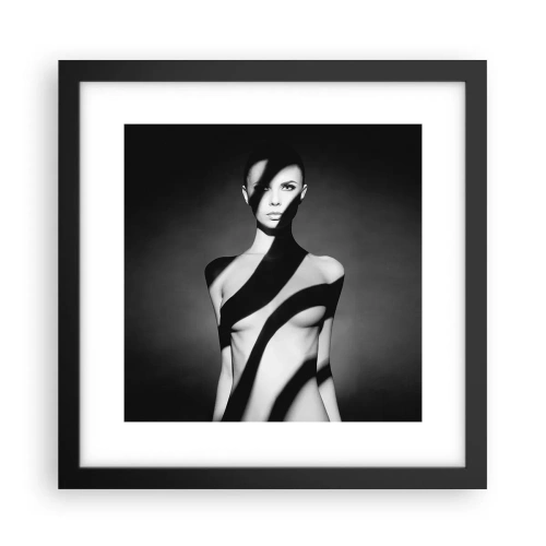 Poster in einem schwarzem Rahmen - In Glanz und Schatten - 30x30 cm