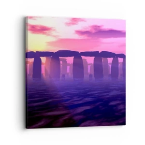 Bild auf Leinwand - Leinwandbild - Geheimnis im Morgengrauen im Nebel - 30x30 cm