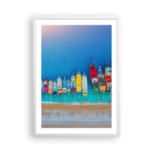 Poster in einem weißen Rahmen - Aus der Vogelperspektive - 50x70 cm