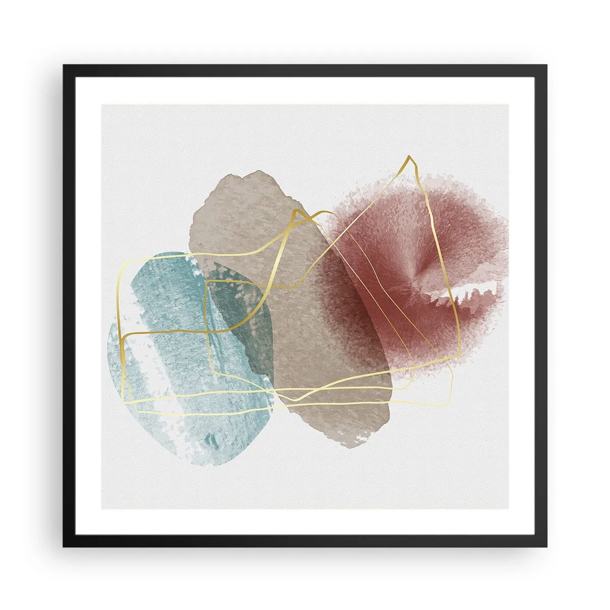 Poster in einem schwarzem Rahmen - Korallen des Weltraums - 60x60 cm