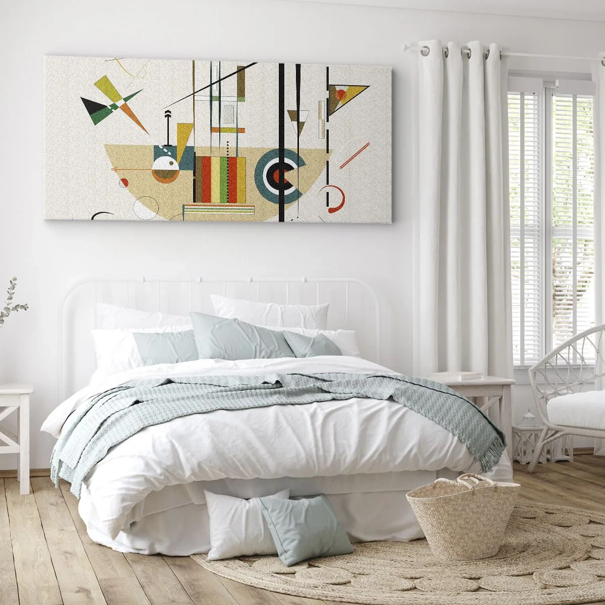 Bild auf Leinwand - Leinwandbild - Und die Welt lacht - 100x40 cm