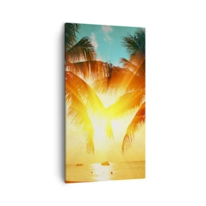 Bild auf Leinwand - Leinwandbild - Exotisches Paar - 45x80 cm