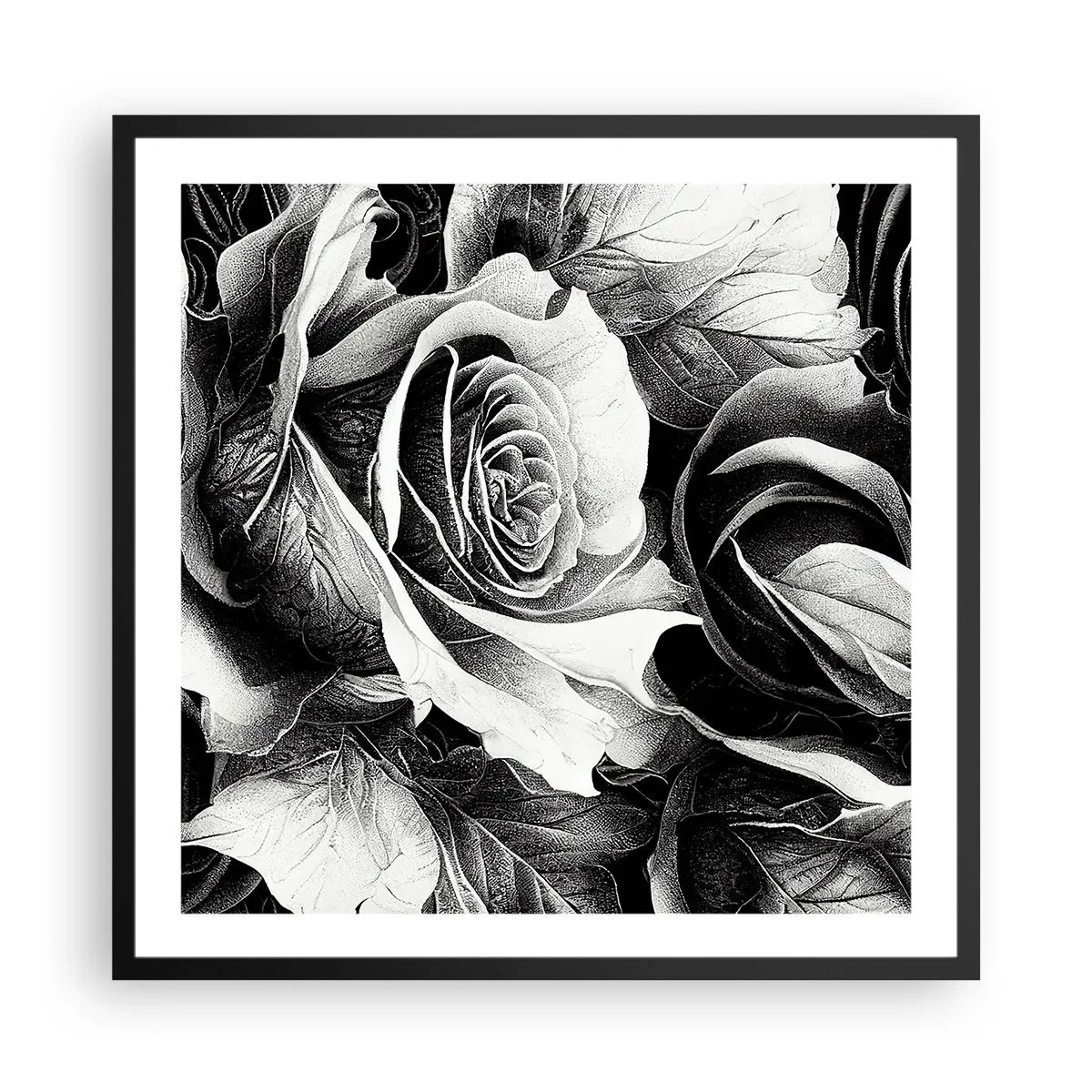 Poster in einem schwarzem Rahmen - Immer Königin - 60x60 cm