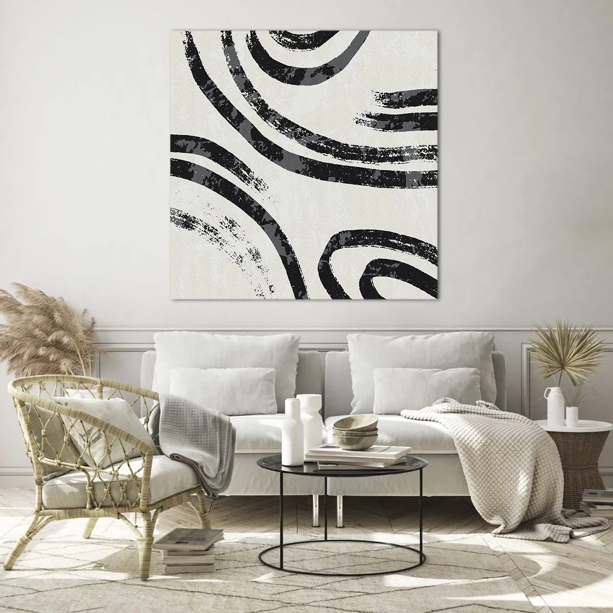 Glasbild - Bild auf glas - Bei Hälfte angehalten - 70x70 cm