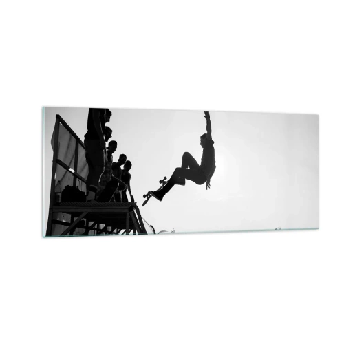 Glasbild - Bild auf glas - Helden und Zuschauer - 100x40 cm