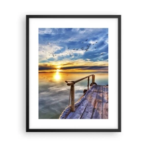 Poster in einem schwarzem Rahmen - Der Wind geht zur Ruhe - 40x50 cm