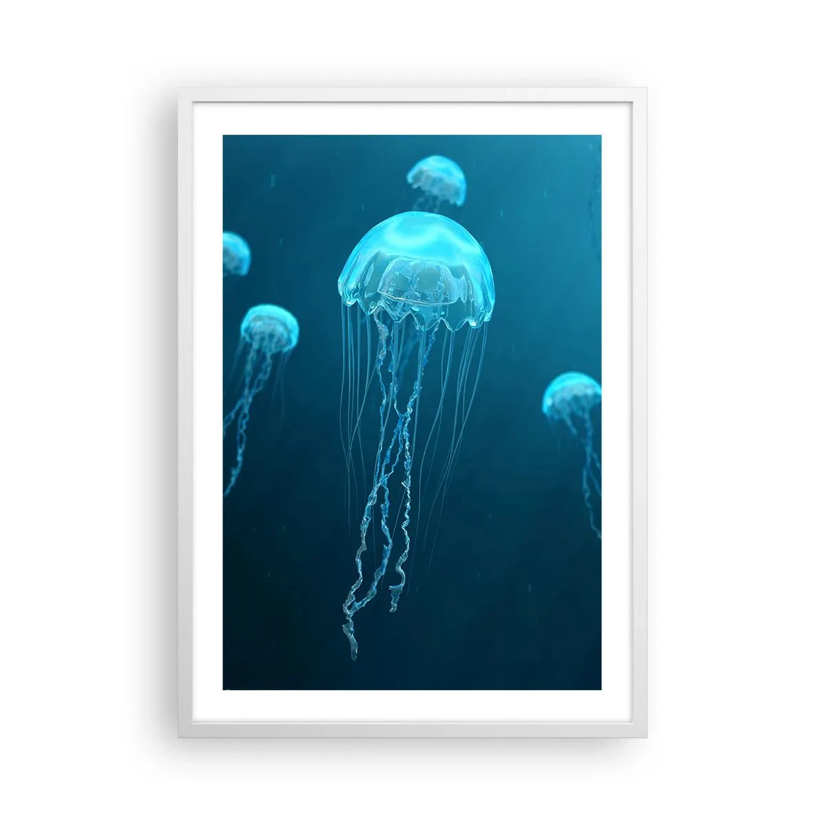 Poster in einem weißen Rahmen - Ozeantanz - 50x70 cm
