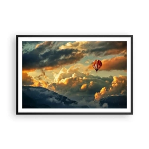 Poster in einem schwarzem Rahmen - Ich fliege, weil ich es will - 91x61 cm