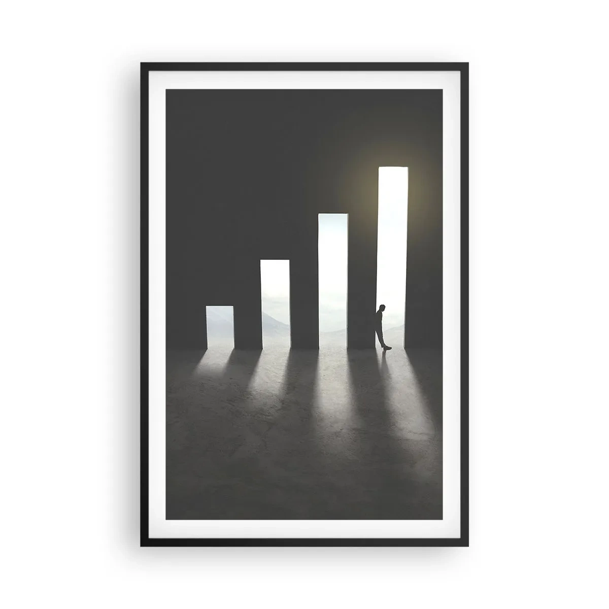 Poster in einem schwarzem Rahmen - Erfolg – Impression - 61x91 cm
