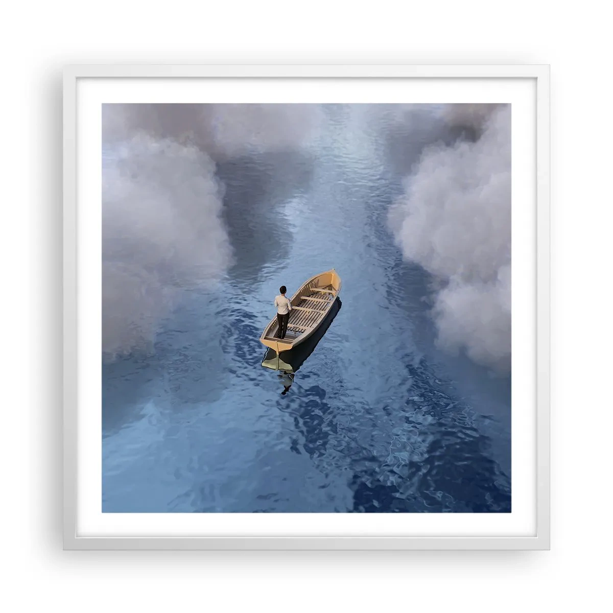 Poster in einem weißen Rahmen - Leben – Reise – unbekannt - 60x60 cm