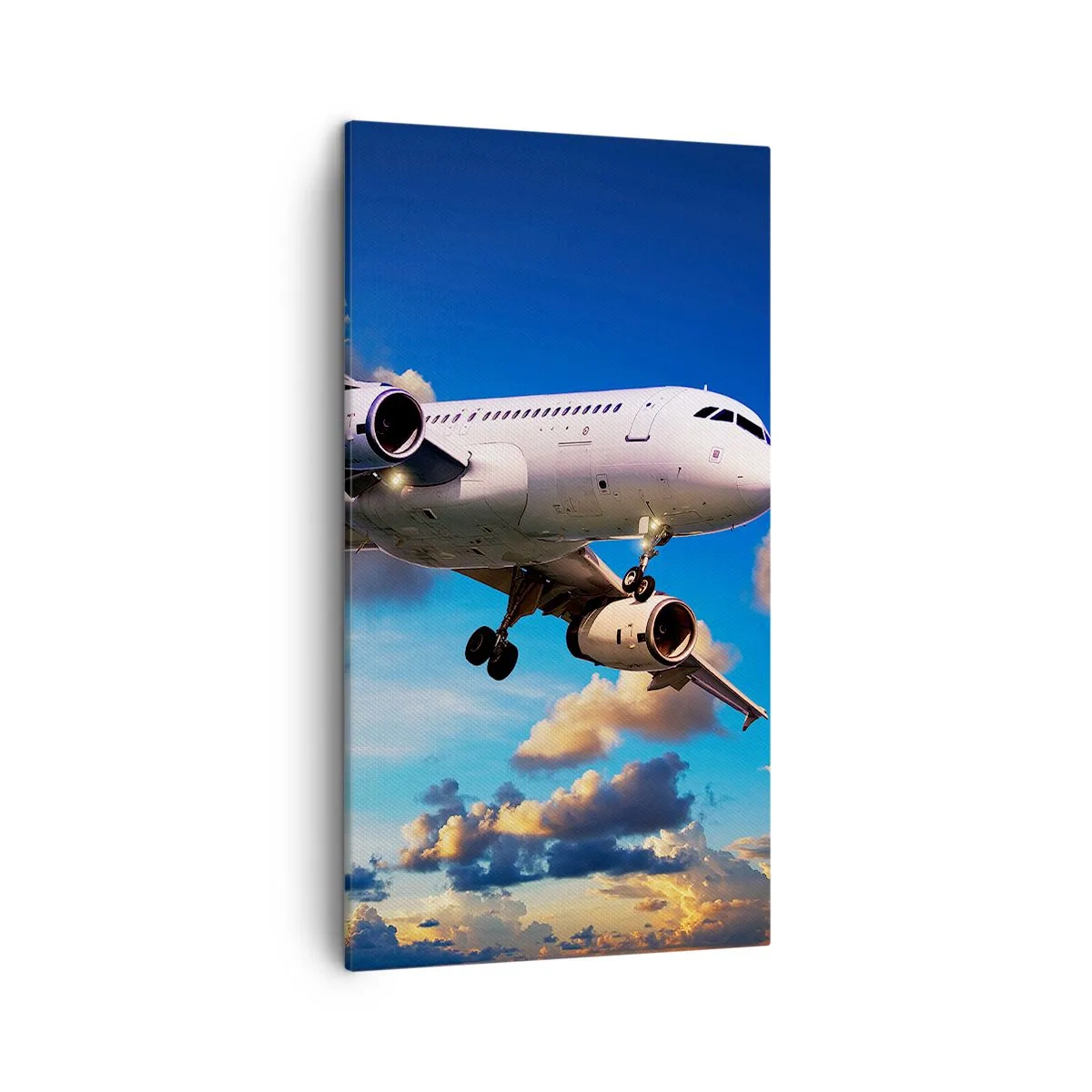 Bild auf Leinwand - Leinwandbild - Eine Reise in Weiß und Blau - 45x80 cm