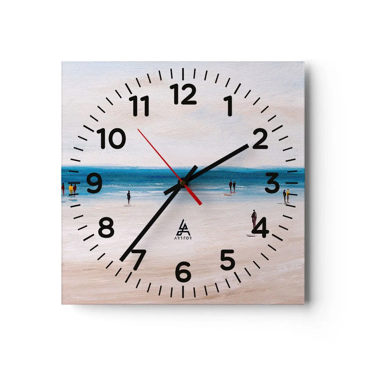 Wanduhr - Glasuhr - Natürliches Bedürfnis - 30x30 cm