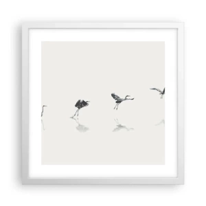 Poster in einem weißen Rahmen - Vier einfache Schritte - 40x40 cm