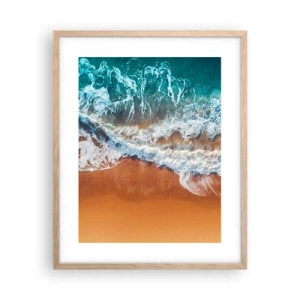 Poster in einem Rahmen aus heller Eiche - Immer Hand in Hand - 40x50 cm