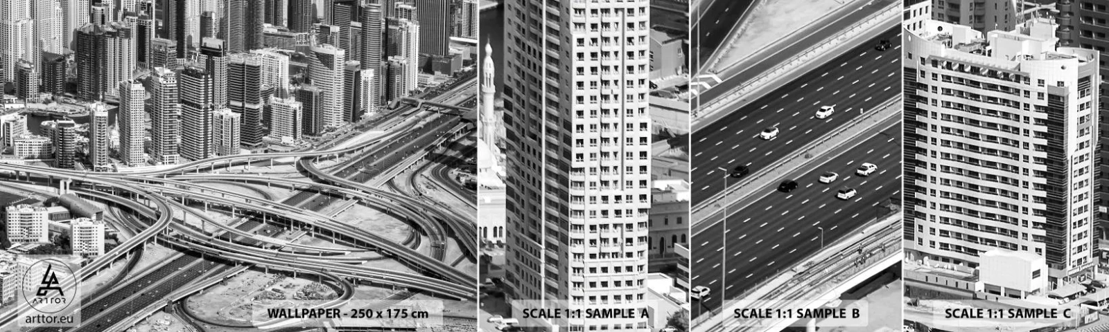 Fototapetenmuster Standard Eco - Dubai - die unmögliche Stadt - Stadt, Die Architektur, Metropole - 100x30 cm