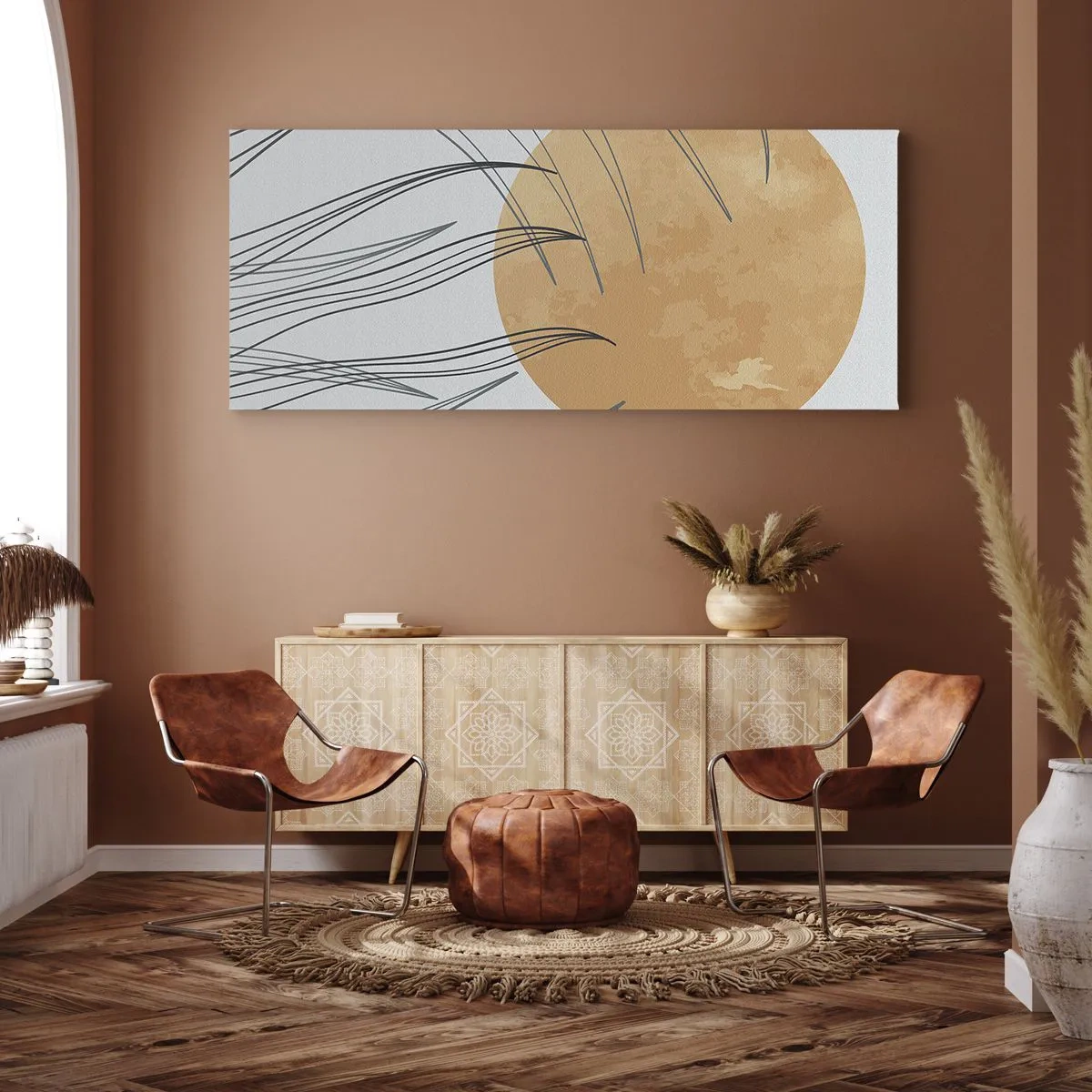 Bild auf Leinwand - Leinwandbild - Immer der Sonne entgegen - 100x40 cm