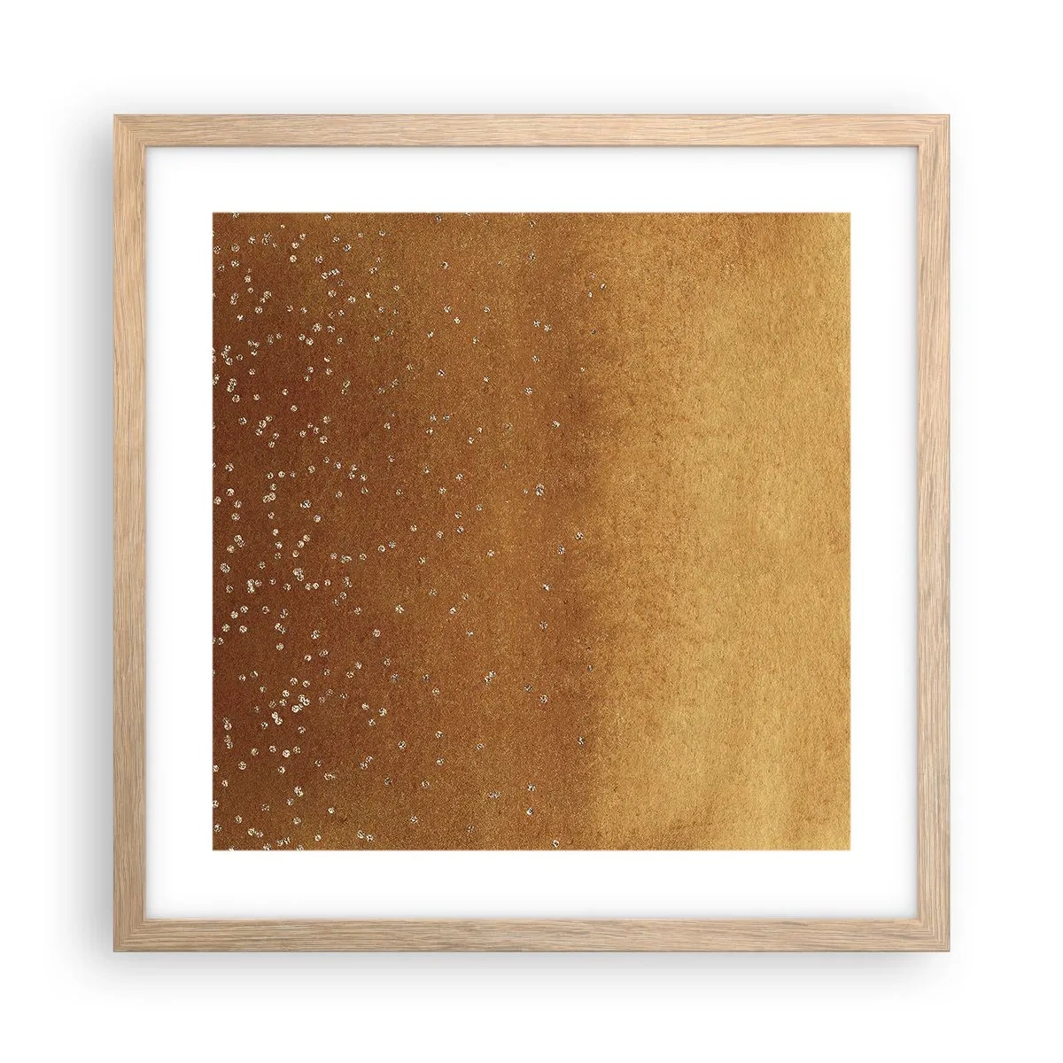 Poster in einem Rahmen aus heller Eiche - Die Geburt des Lichts - 40x40 cm