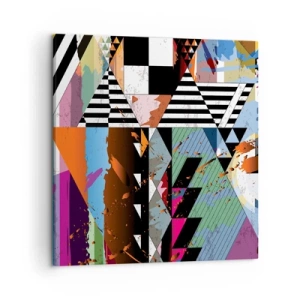 Bild auf Leinwand - Leinwandbild - Geometrisch und organisch - 50x50 cm