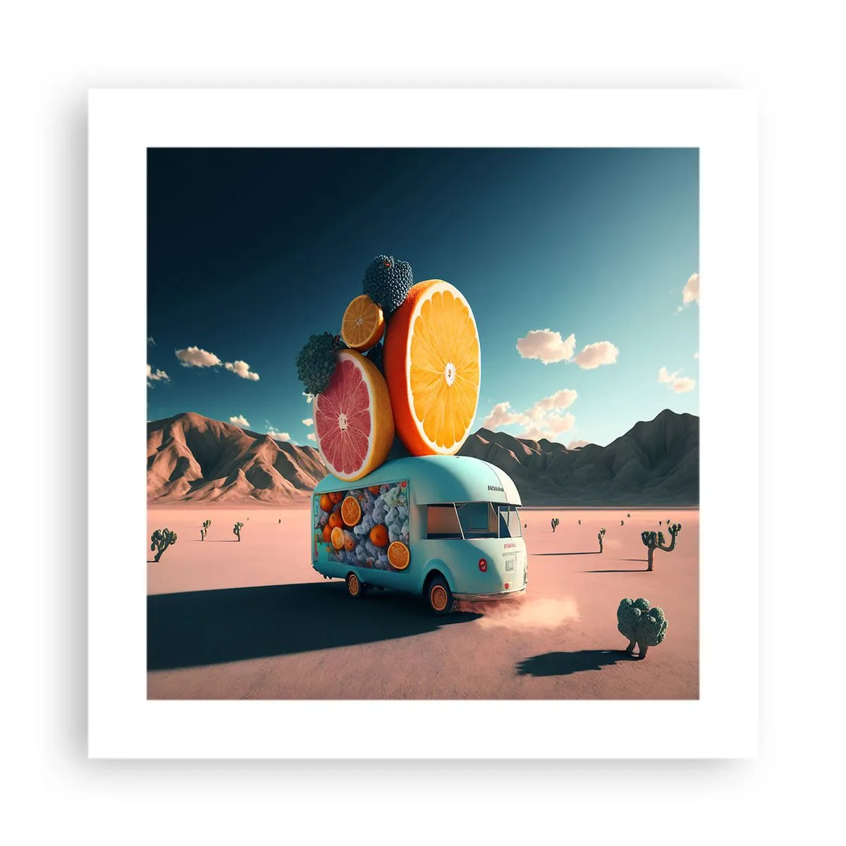 Poster - Geschmack von Urlaub - 40x40 cm
