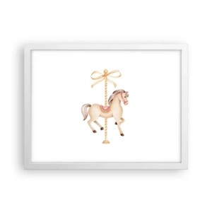 Poster in einem weißen Rahmen - Anmutiger Trab - 40x30 cm